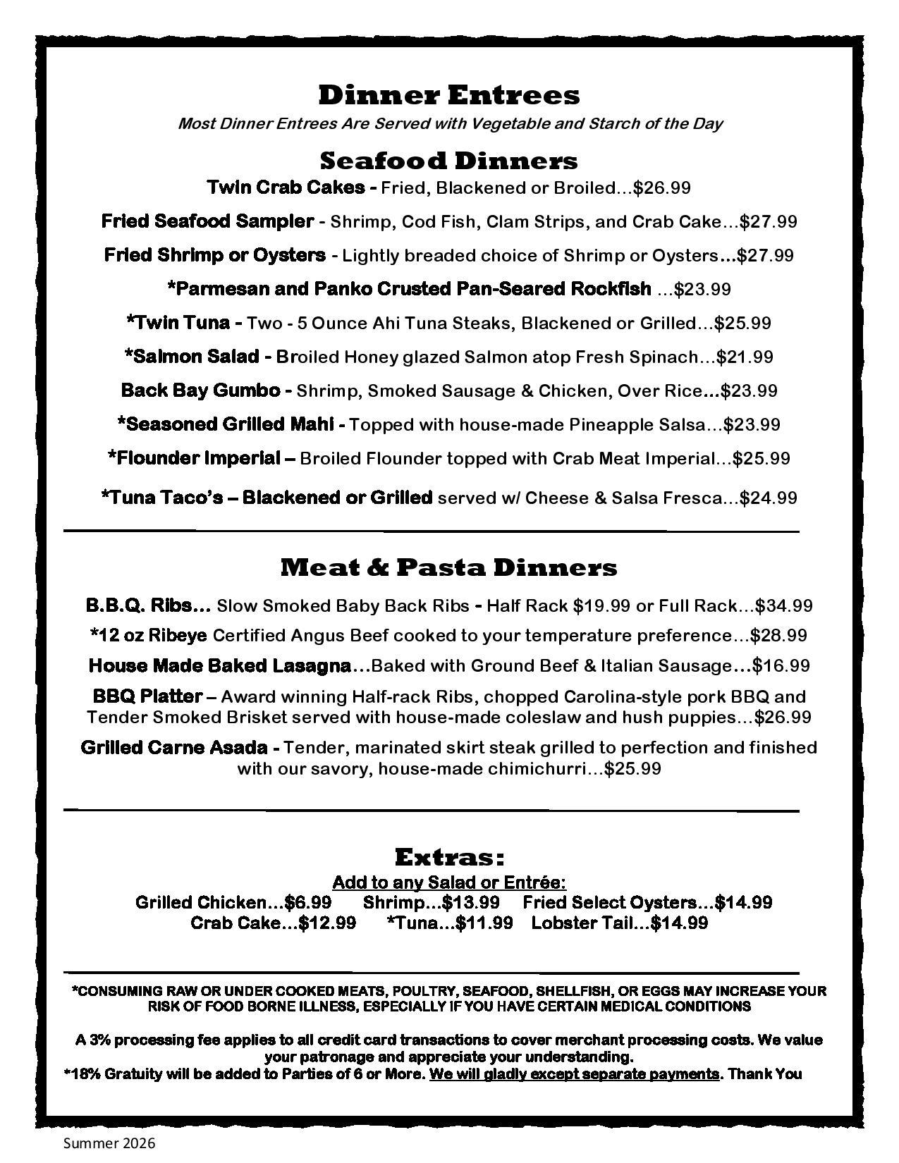 2026 Summer Dinner Menu p3